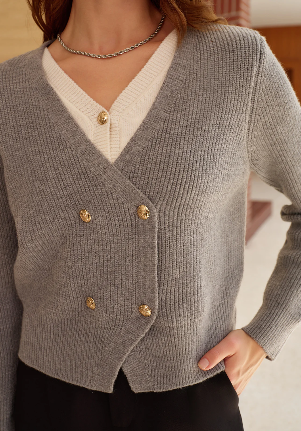 Lapel Cardigan